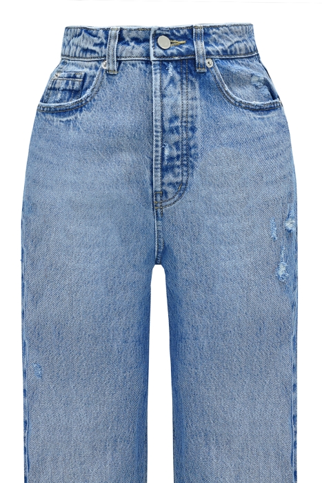 Джинсы "Женвиль" голубые, высокая талия