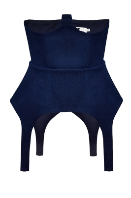 Пояс-корсет "Эвет" синий, джинса