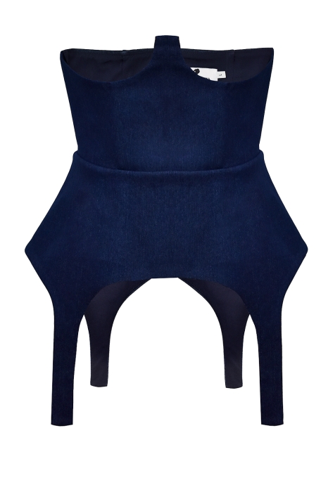 Пояс-корсет "Эвет" синий, джинса