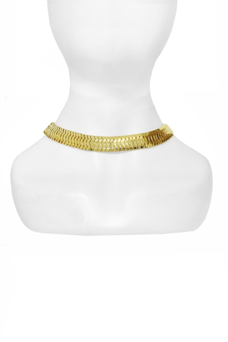 Чокер - колье золотистый, плетение "снейк"