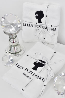 Полотенце "ЛОГО" белое, 100x50