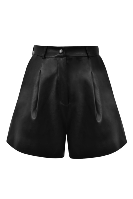 Шорты "Леон" черные, эко-кожа