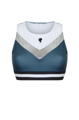 Топ "Фит" графит с серебром (геометрия)