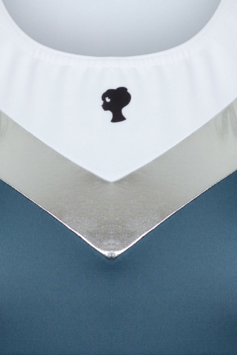 Топ "Фит" графит с серебром (геометрия)