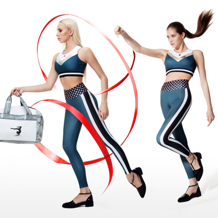 Топ "Фит" графит с серебром (геометрия)