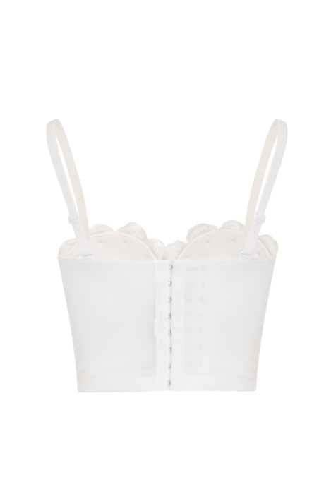 Топ - корсет Сетка,Объемные крупные цветы