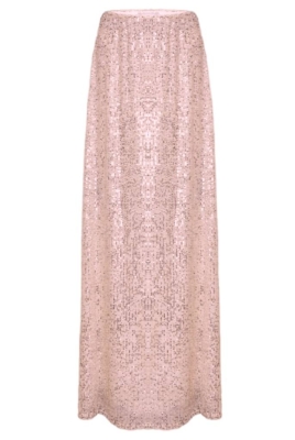 Юбка "Эрлайн" персиковая, розово-бежевые пайетки (100 см)