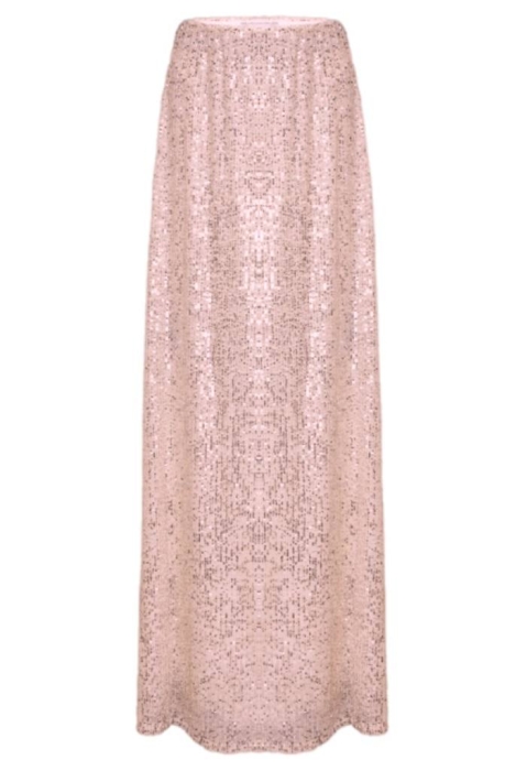 Юбка "Эрлайн" персиковая, розово-бежевые пайетки (100 см)