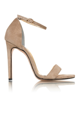 Босоножки "Аника" шпилька, замша бежевые