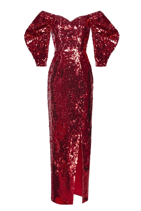 Платье "Эльзи" красное, пайетки