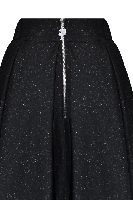 Юбка "Селена" миди, черная с люрексом, пышная