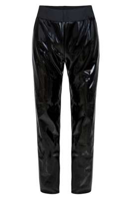 Лосины "Майли" черные, лаковые, стрейч