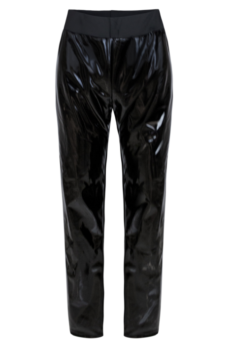 Лосины "Майли" черные, лаковые, стрейч