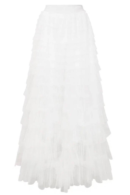 Юбка-пачка "Амелия" белая, с воланами, фатин (90 см)