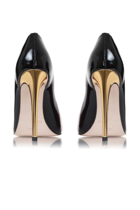 Туфли "Эффи" лак темно-красный/черный