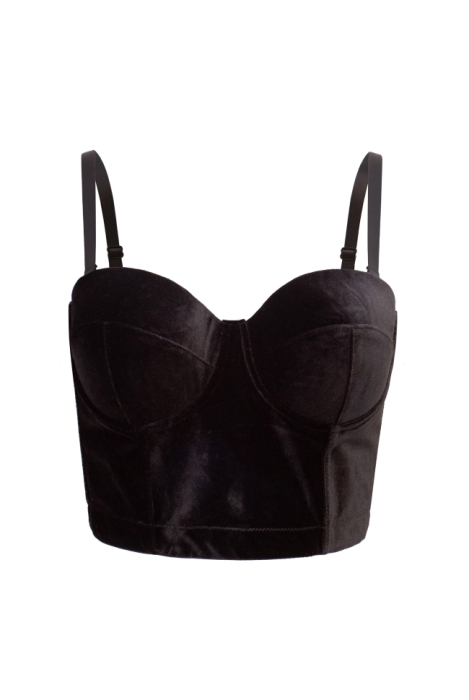 Топ - корсет "Бенита" черный бархат
