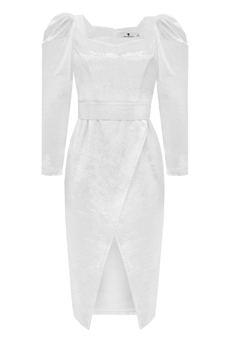 Платье "Аэлита" белое, бархат ламе