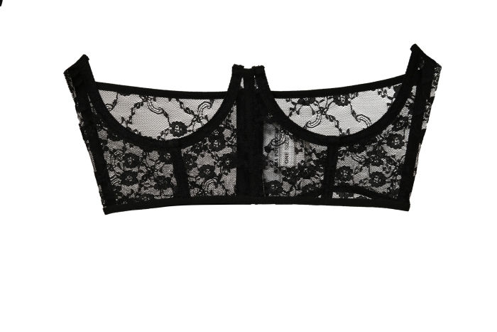 Корсет - пояс черный, кружево, на крючках