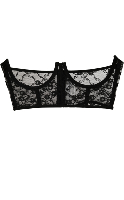 Корсет - пояс черный, кружево, на крючках