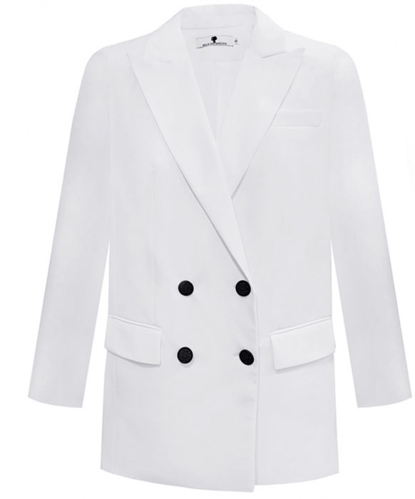 Пиджак - жакет "Дионис" белый, двубортный