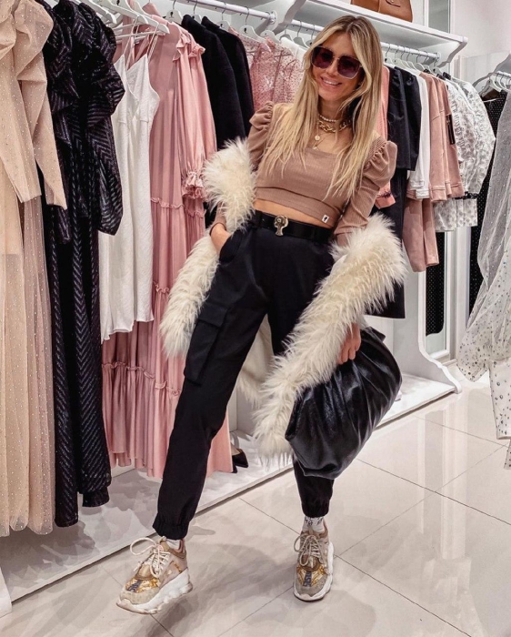 Брюки "Сеута" черные с люрексом