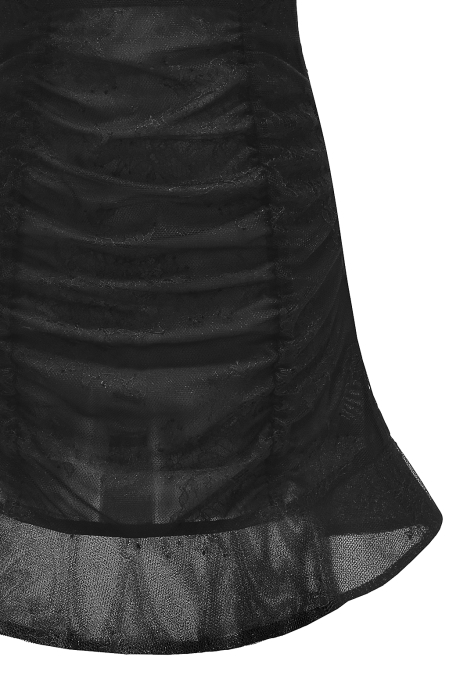 Платье "Лауретта" черное, мини, с кружевом