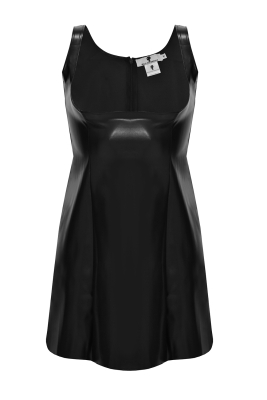 Сарафан "Олимпия" черный, эко-кожа