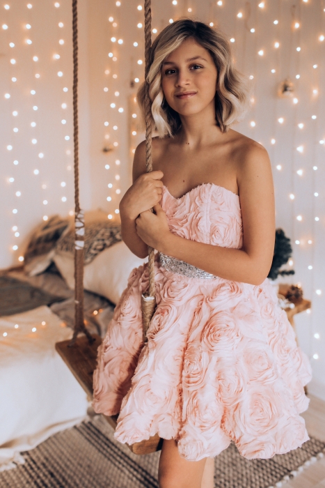 Платье "Ассоль" мини, розовое