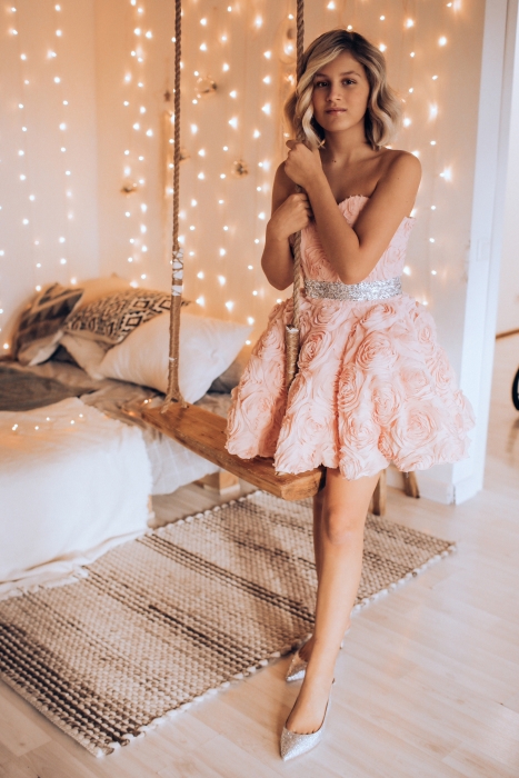 Платье "Ассоль" мини, розовое