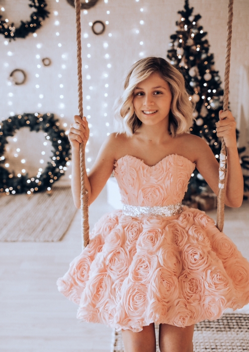 Платье "Ассоль" мини, розовое