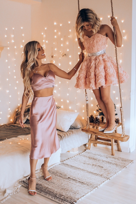 Платье "Ассоль" мини, розовое