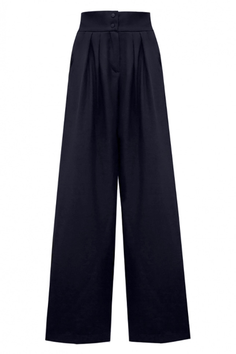 Брюки "Лорайн"  темно - синие, палаццо
