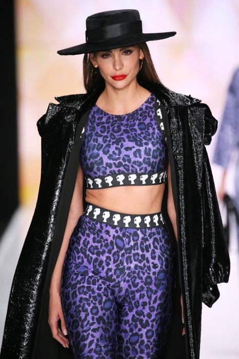 Топ "Sport" фиолетовый, леопард, бифлекс