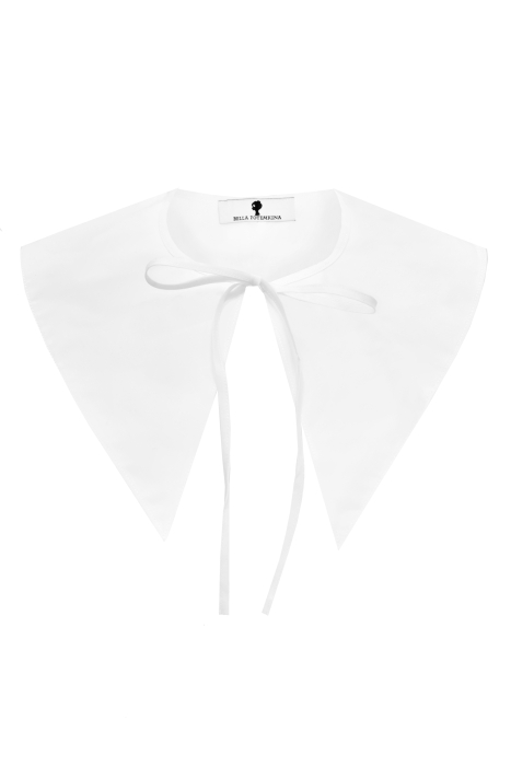 Воротник белый, острый, накладной на завязках 