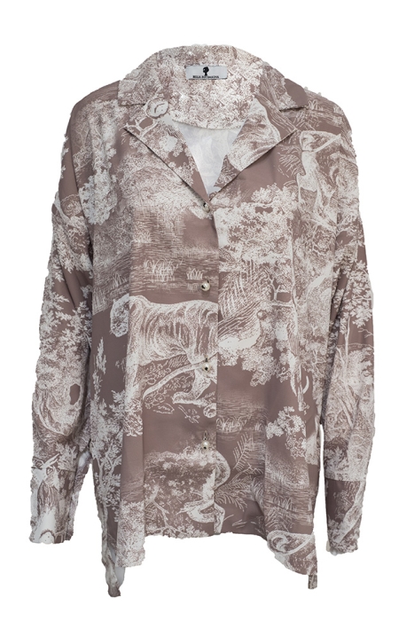 Костюм - пижама "Паскаль" молочный, бежевый принт "прованс"