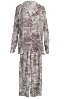 Костюм - пижама "Паскаль" молочный, бежевый принт "прованс"