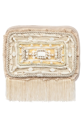 Ридикюль квадратный  молочный "жемчуг"