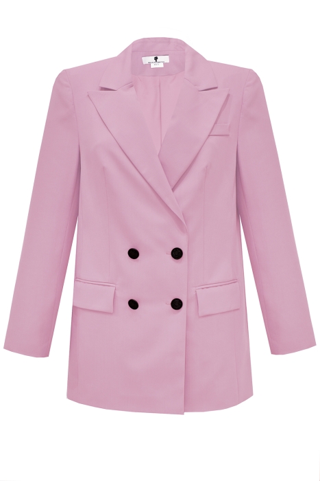 Пиджак - жакет "Дионис" пепельно-розовый, двубортный