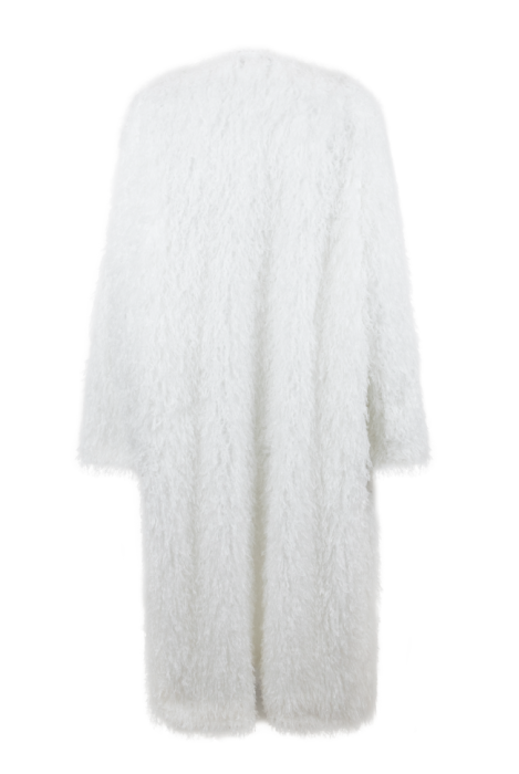 Кардиган "Перья" белый, пушистый