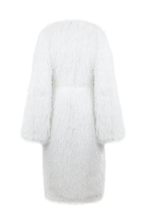 Кардиган "Перья" белый, пушистый