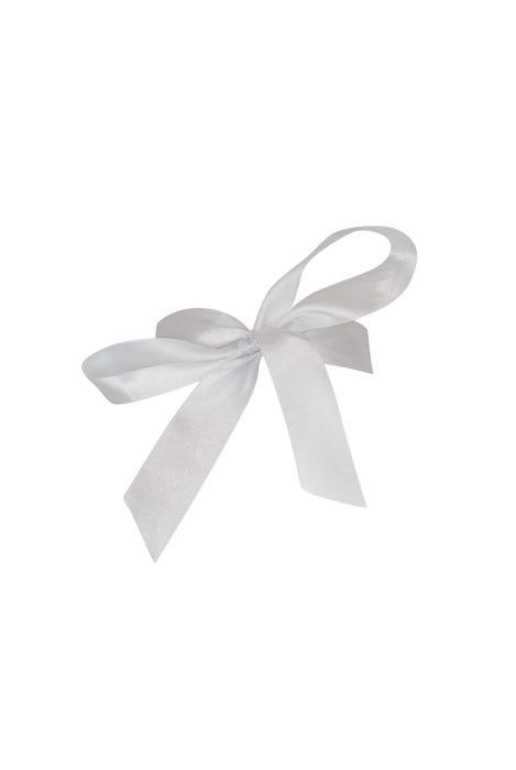 Брошь - чокер "Камелия" белая, с лого