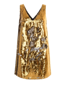 Платье "Розали" золотисто - серебристое, пайетки