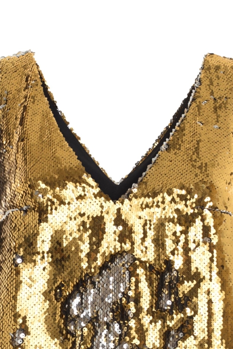 Платье "Розали" золотисто - серебристое, пайетки