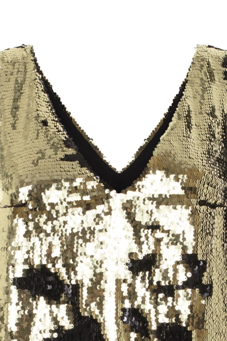 Платье "Розали" золотистое - черное, пайетки