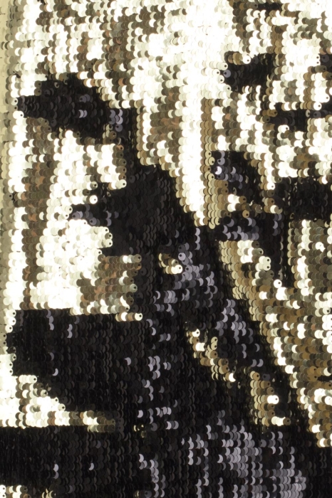 Платье "Розали" золотистое - черное, пайетки