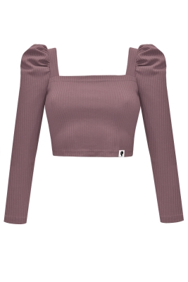 Кроп-водолазка "Юджин", пудровая