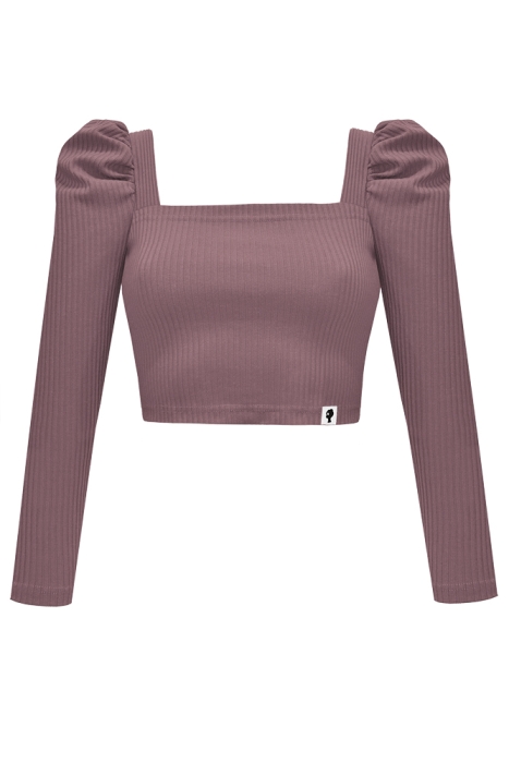 Кроп-водолазка "Юджин", пудровая