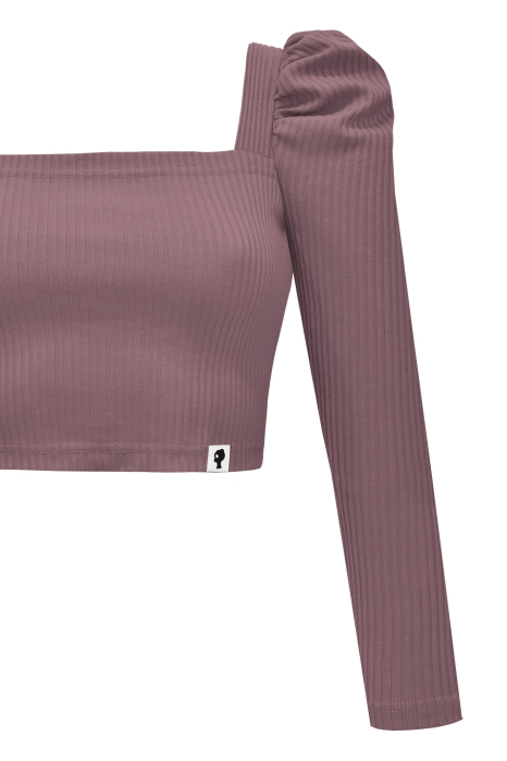 Кроп-водолазка "Юджин", пудровая