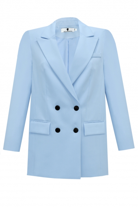 Пиджак - жакет "Дионис" голубой, двубортный
