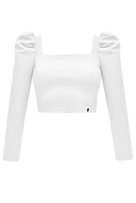 Кроп-водолазка "Юджин", белая